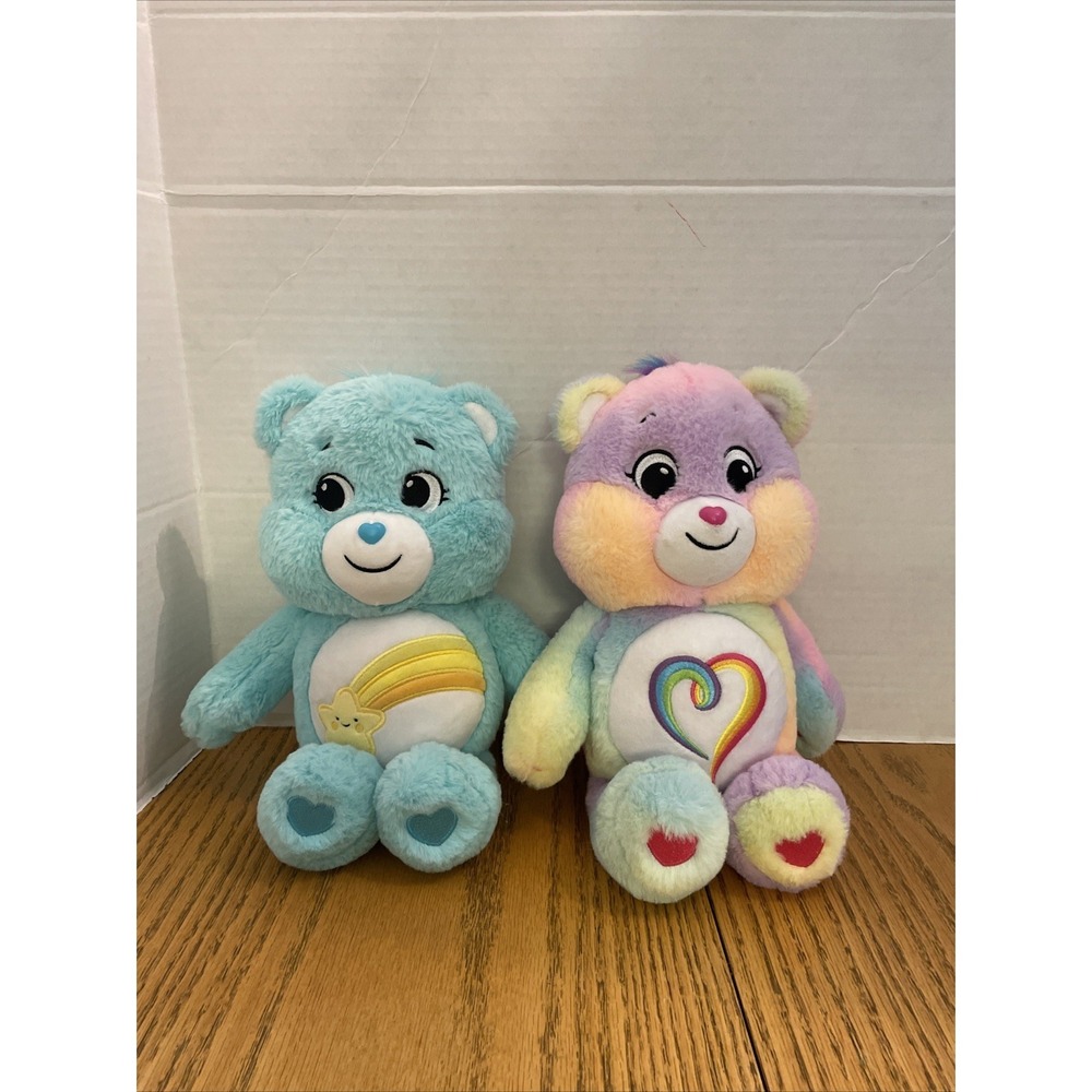 Care Bear 14" Togetherness Bear 2021 & Wish Bear Plush - Basic Fun!